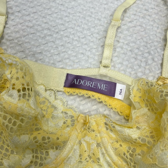 Like new! Adore me pastel yellow bra - Picture 4 of 6
